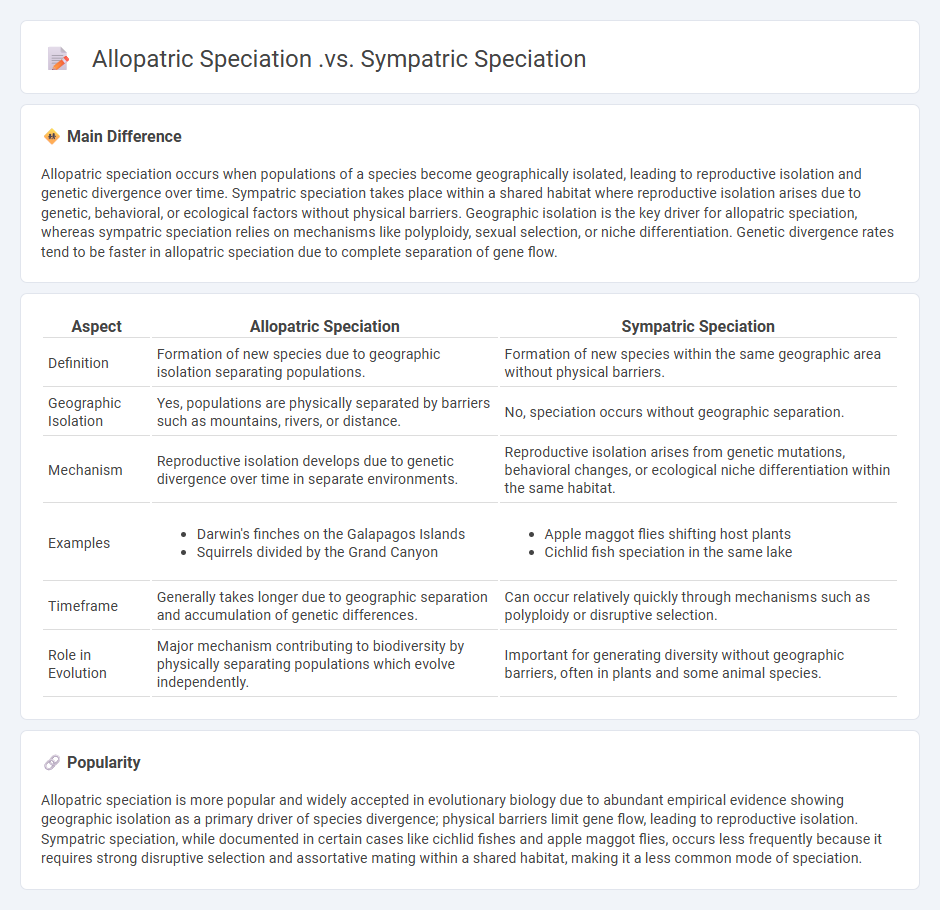 Allopatric Speciation vs Sympatric Speciation in Biology - Key Differences Explained