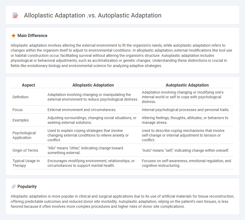 Alloplastic Adaptation vs Autoplastic Adaptation in Psychology - Understanding the Key Differences