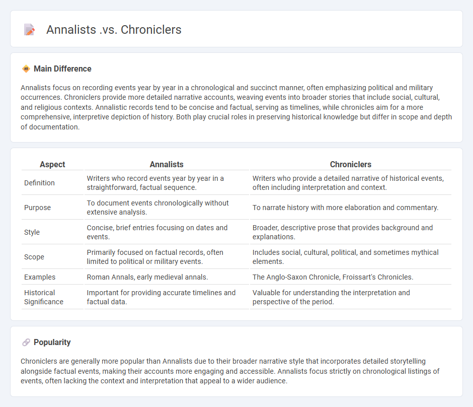 Annalists vs Chroniclers in History - Key Differences and Significance
