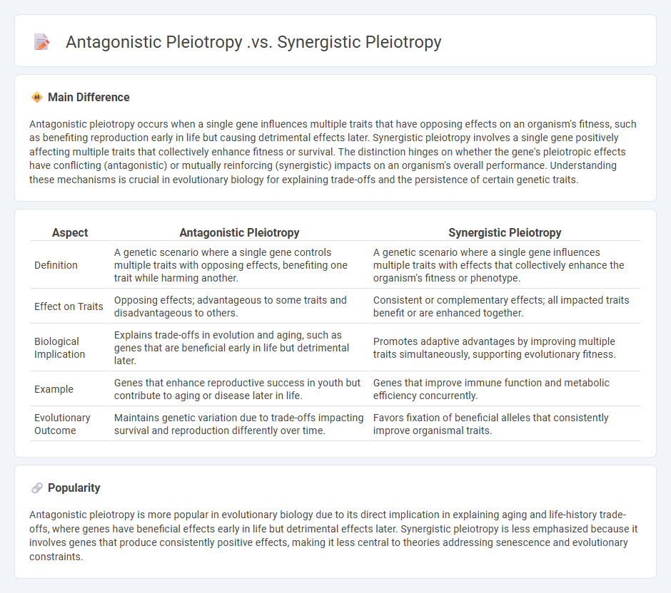 Antagonistic Pleiotropy vs Synergistic Pleiotropy in Biology - Key Differences and Biological Impact