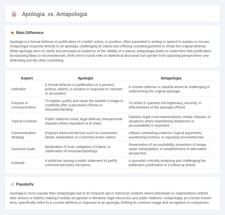 Apologia vs Antapologia Communication - Understanding the Key Differences and Their Roles in Discourse