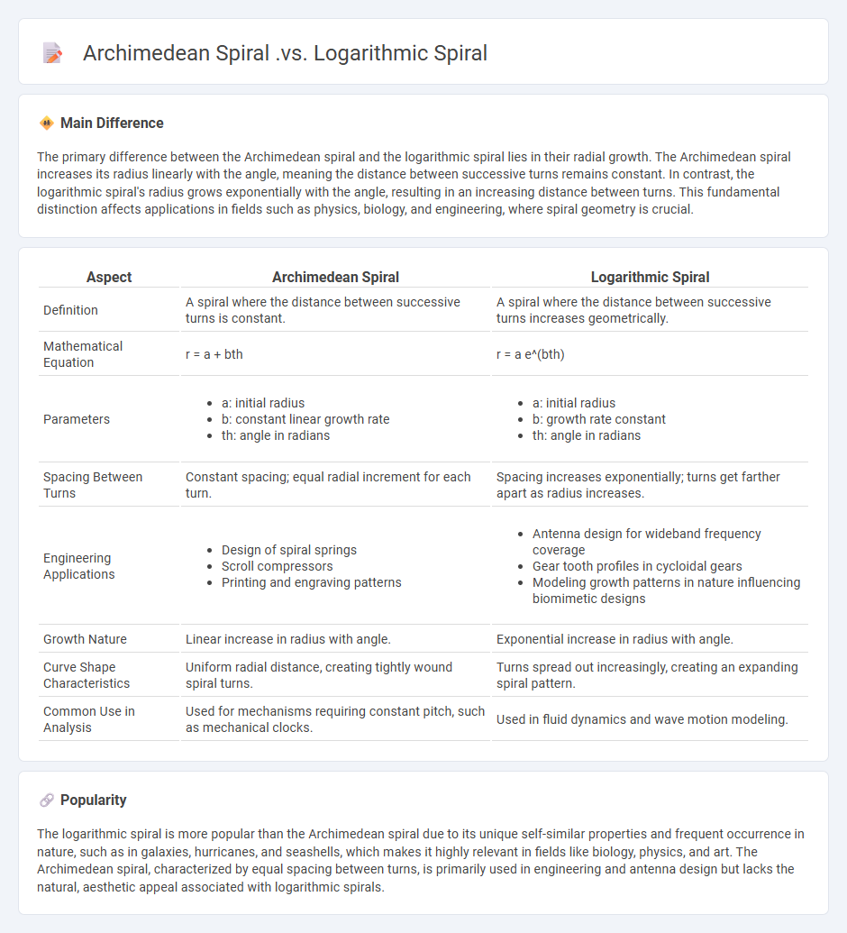 Archimedean Spiral vs Logarithmic Spiral in Engineering Applications: Key Differences and Use Cases