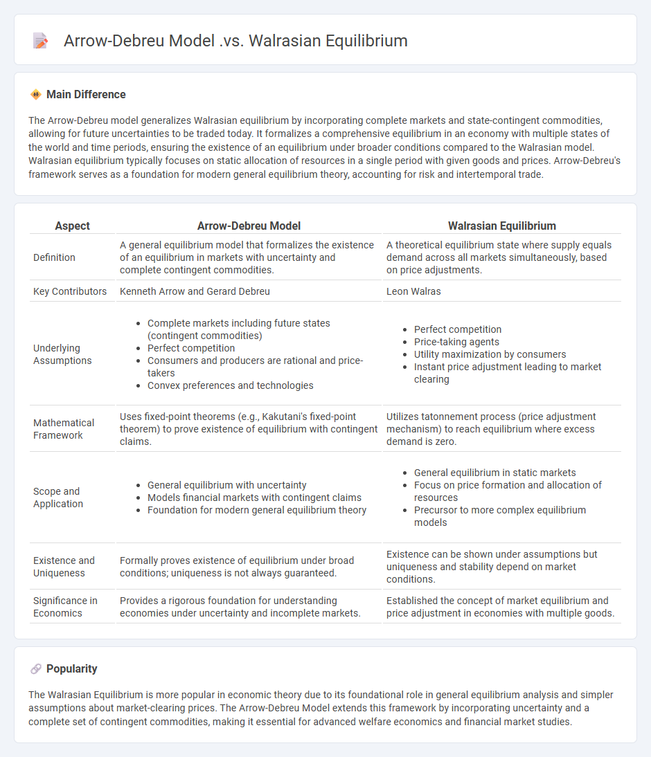 Arrow-Debreu Model vs Walrasian Equilibrium Economics - Understanding the Key Differences