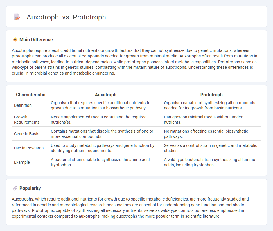 Auxotroph vs Prototroph in Biology - Understanding Their Differences and Roles