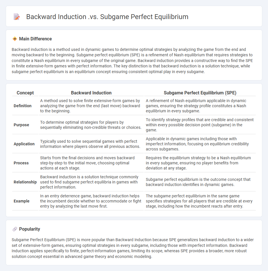 Backward Induction vs Subgame Perfect Equilibrium in Economics - Clarifying Their Differences and Applications