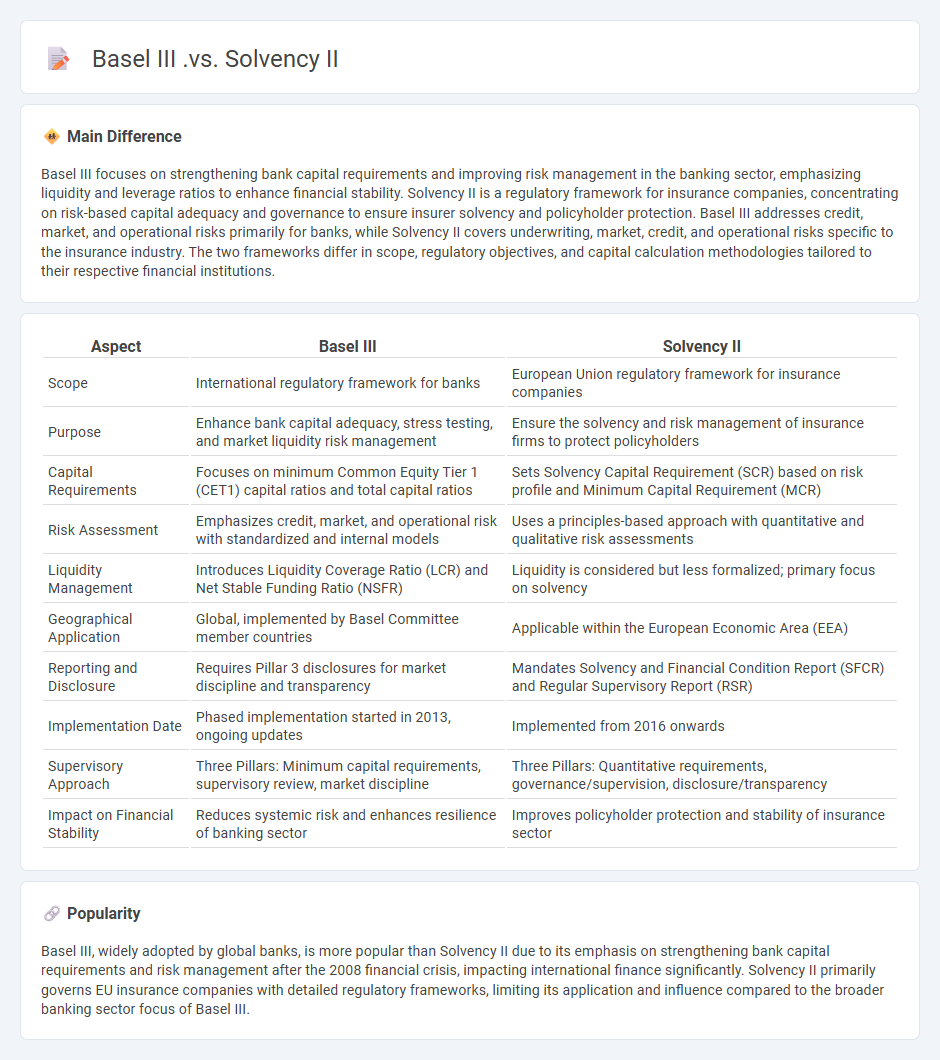 Basel III vs Solvency II in Finance - Key Differences and Implications