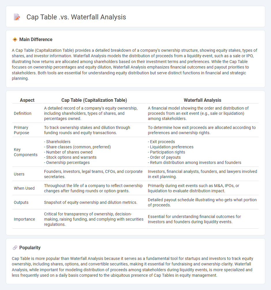 Cap Table vs Waterfall Analysis in Business: Understanding Their Roles in Equity Management