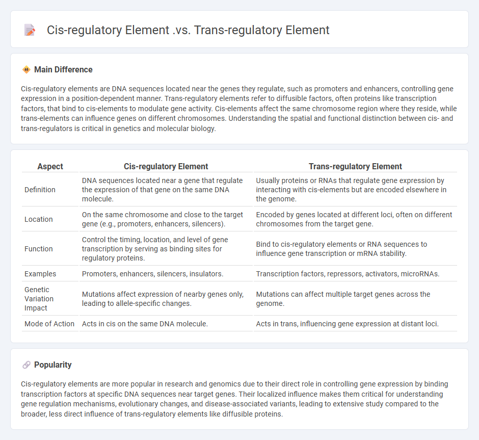 Cis-Regulatory Element vs Trans-Regulatory Element in Biology - Understanding Their Roles in Gene Regulation