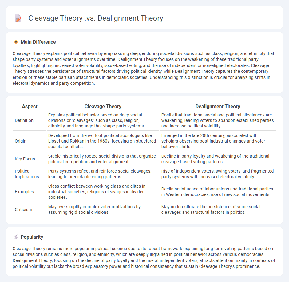 Cleavage Theory vs Dealignment Theory in Politics - Key Differences and Their Impact on Political Behavior