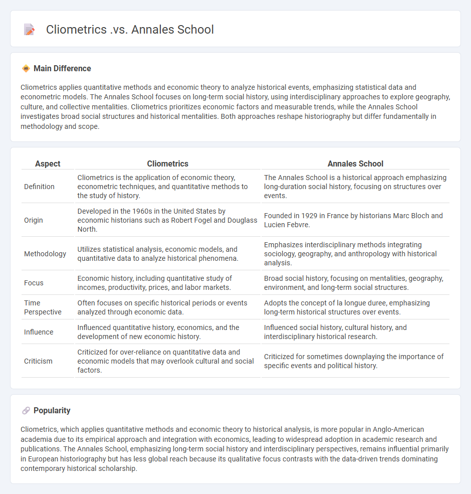 Cliometrics vs Annales School History - Comparative Approaches to Historical Analysis