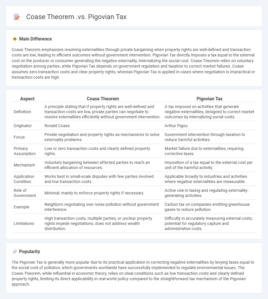 Coase Theorem vs Pigovian Tax: Understanding Two Approaches to Solving Externalities in Economics