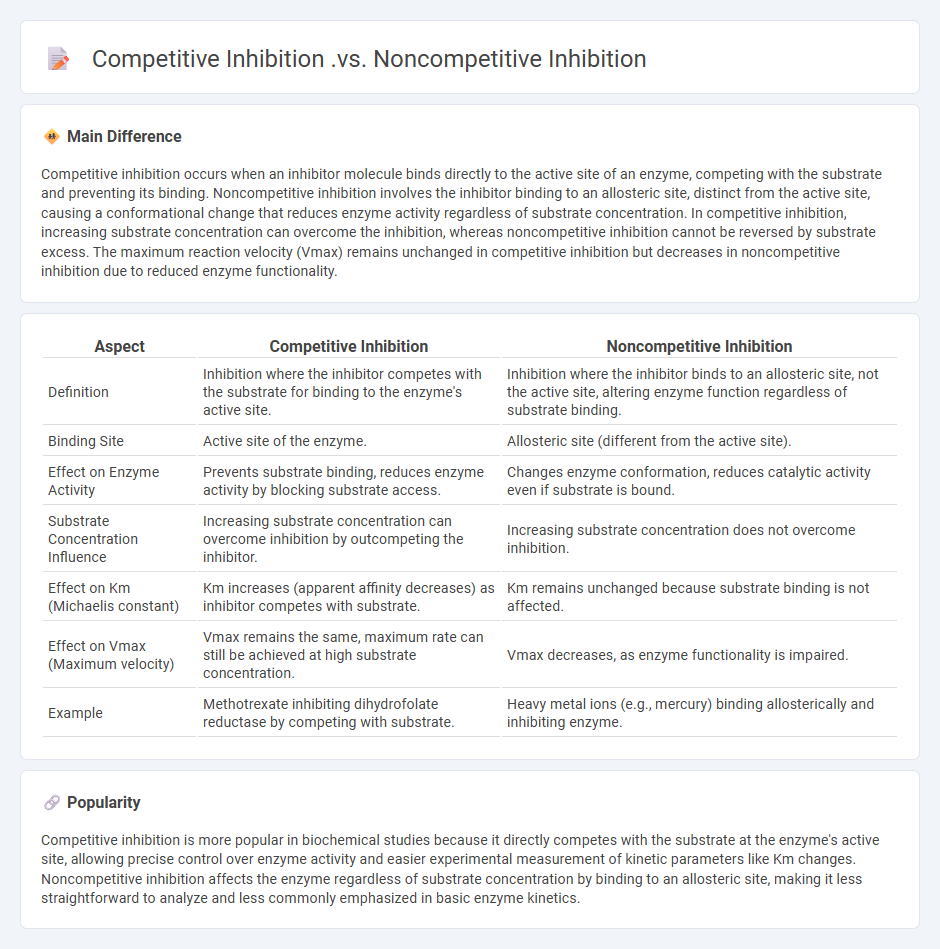 Competitive Inhibition vs Noncompetitive Inhibition in Biology - Key Differences and Functional Implications