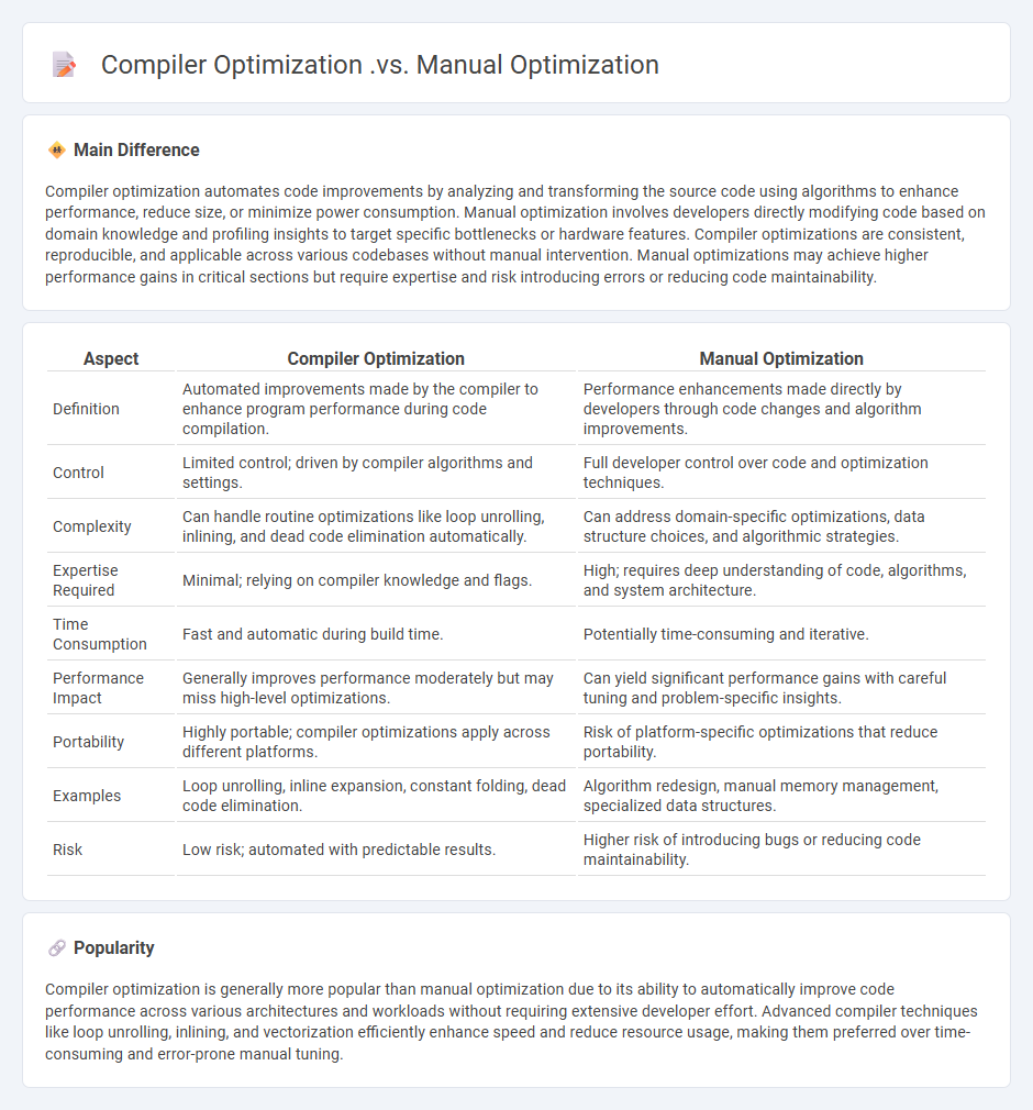 Compiler Optimization vs Manual Optimization in Computer Programming - Key Differences and Practical Considerations