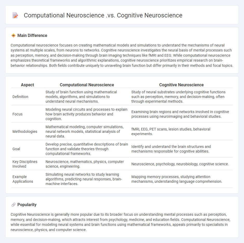 Computational Neuroscience vs Cognitive Neuroscience - Understanding the Key Differences and Their Roles