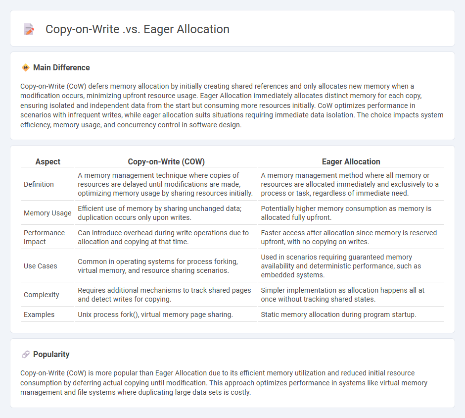 Copy-on-Write vs Eager Allocation in Computer Memory Management - Key Differences and Use Cases