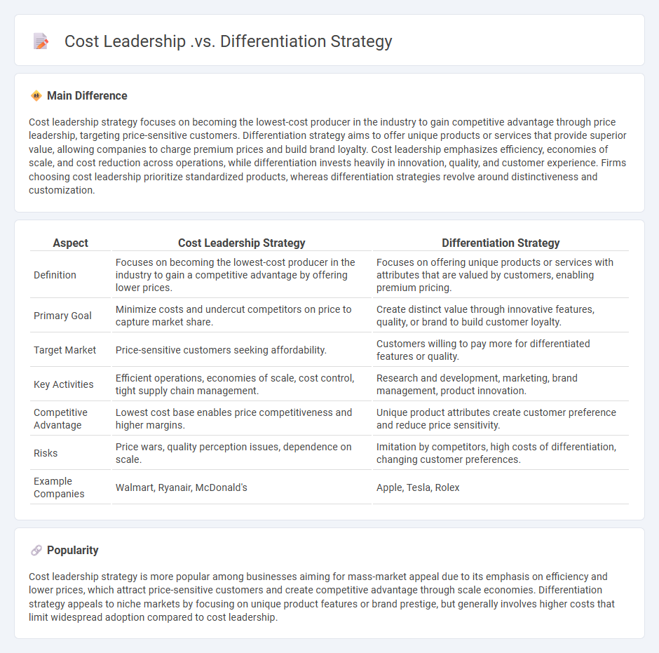 Cost Leadership vs Differentiation Strategy in Business - Key Differences and Strategic Choices