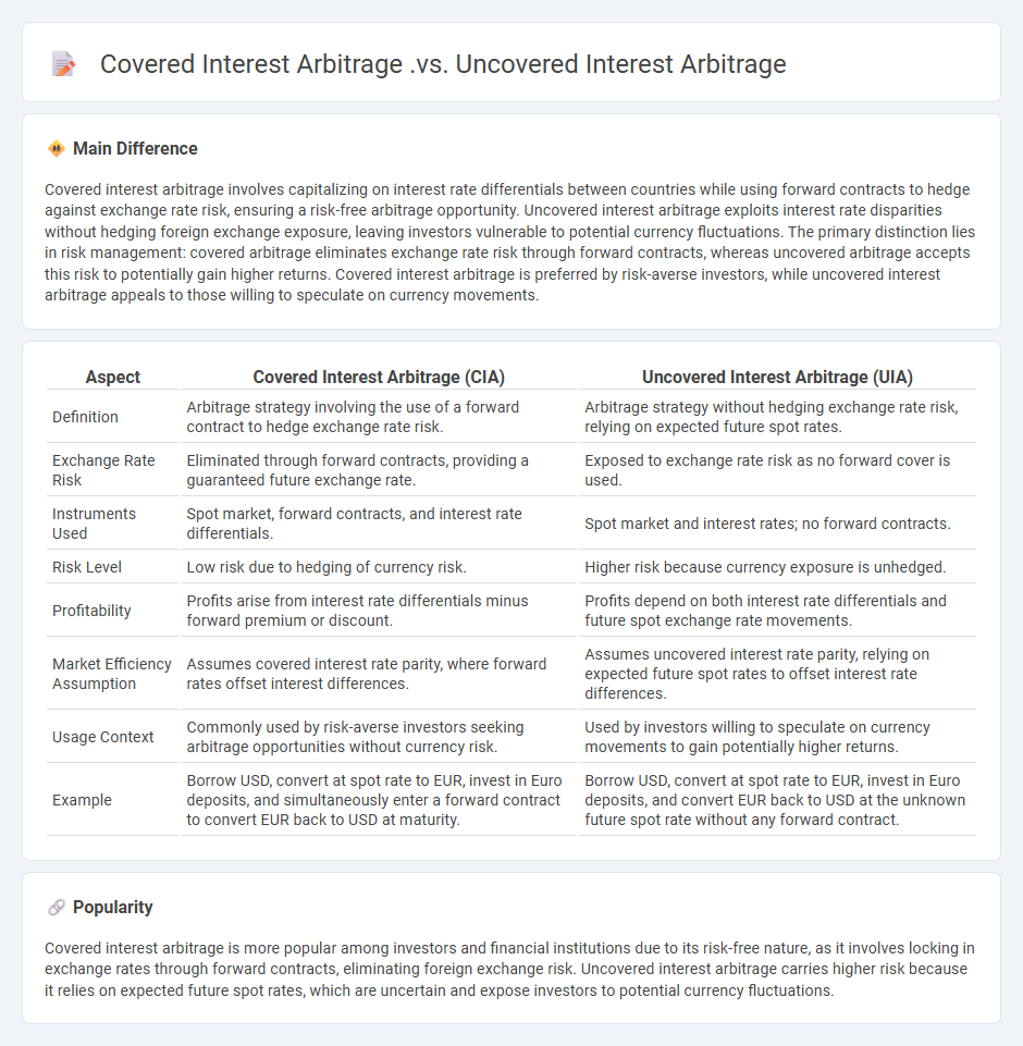 Covered Interest Arbitrage vs Uncovered Interest Arbitrage - Key Differences and Practical Implications in Finance