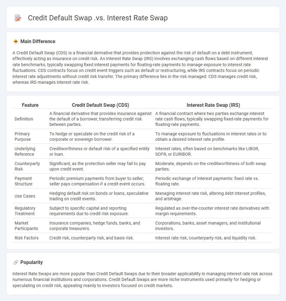 Credit Default Swap vs Interest Rate Swap - Key Differences and Uses in Finance