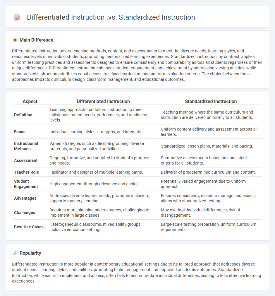 Differentiated Instruction vs Standardized Instruction in Education - Understanding the Key Differences