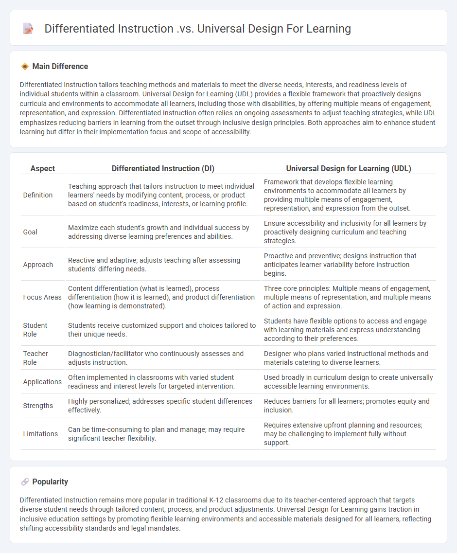 Differentiated Instruction vs Universal Design for Learning in Education - Key Differences and Practical Applications