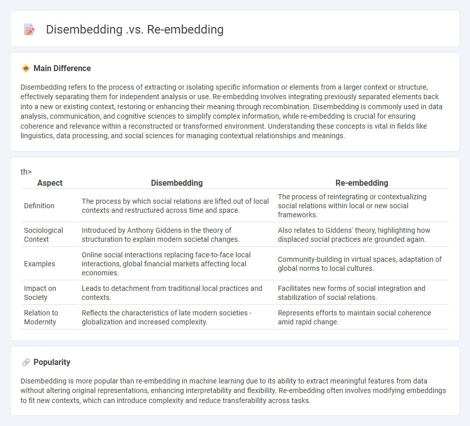 Disembedding vs Re-embedding in Sociology - Understanding Their Meanings and Differences