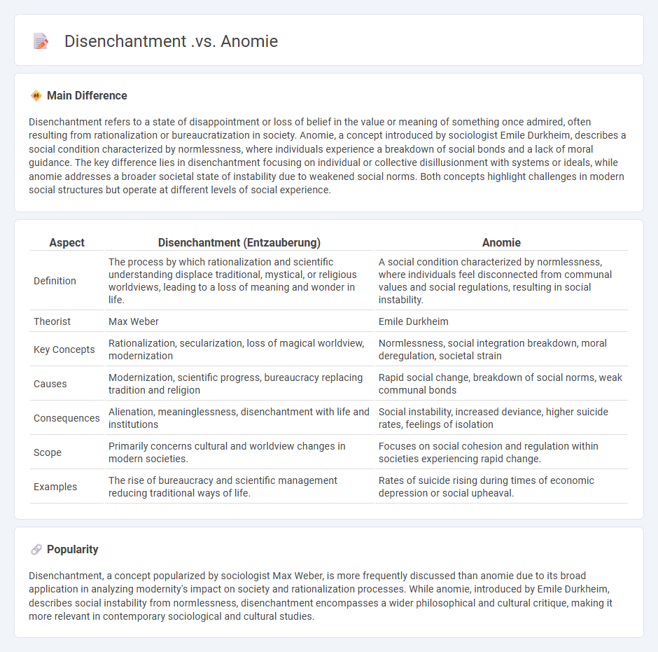 Disenchantment vs Anomie in Sociology - Understanding the Key Differences