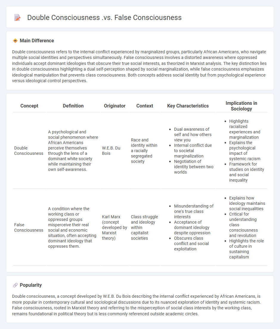 Double Consciousness vs False Consciousness in Sociology - Understanding the Key Differences