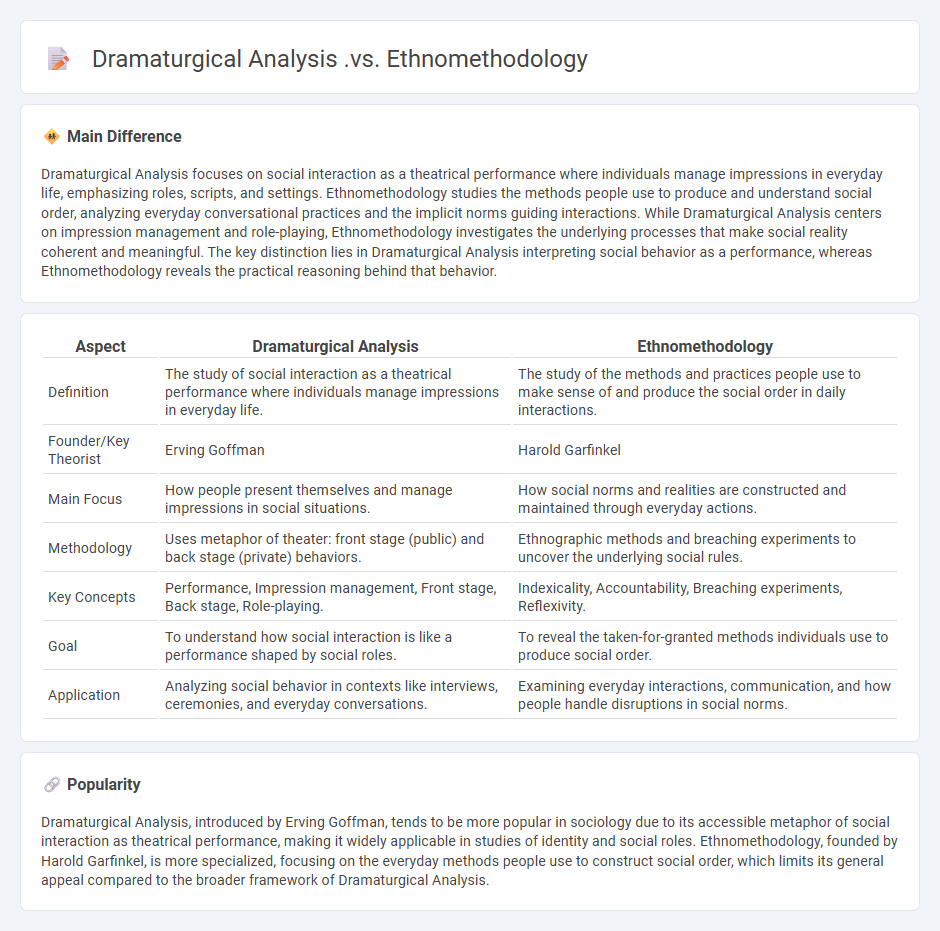 Dramaturgical Analysis vs Ethnomethodology in Sociology - Understanding the Key Differences