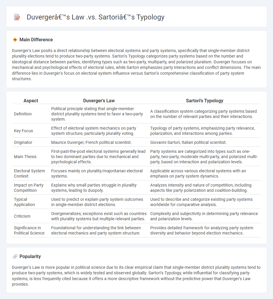 Duverger's Law vs Sartori's Typology: Understanding Electoral Systems and Party Structures