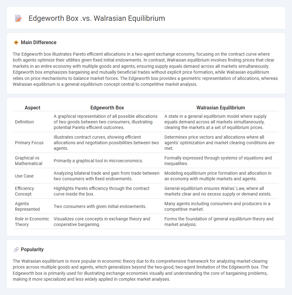 Edgeworth Box vs Walrasian Equilibrium in Economics - Understanding Key Differences and Applications