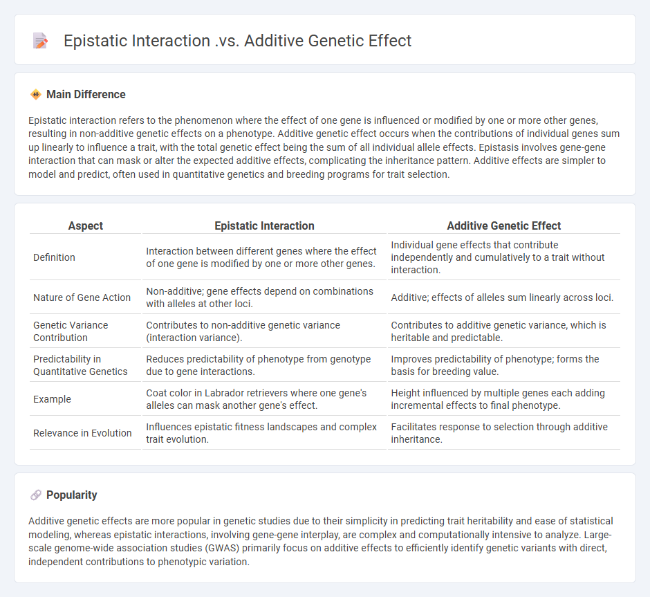 Epistatic Interaction vs Additive Genetic Effect in Biology - Key Differences and Their Roles in Trait Inheritance