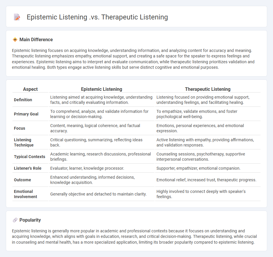 Epistemic Listening vs Therapeutic Listening in Communication - Understanding the Key Differences