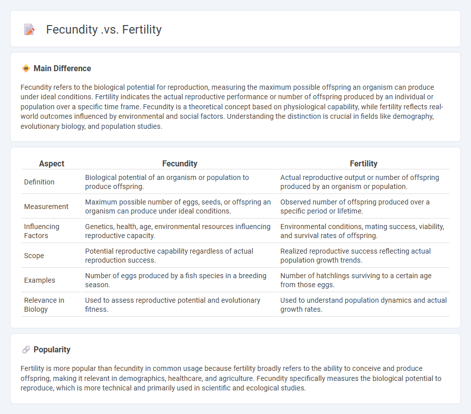 Fecundity vs Fertility in Biology - Understanding the Key Differences and Their Importance
