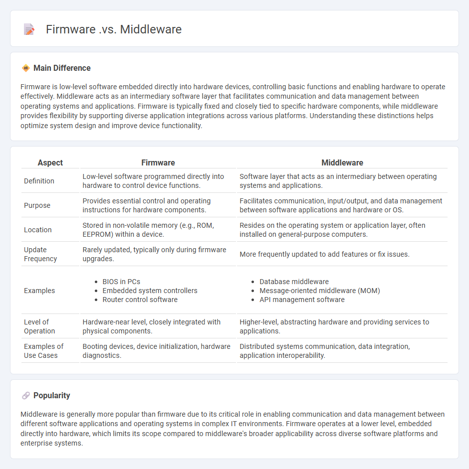 Firmware vs Middleware in Computers - Understanding Their Key Differences and Roles