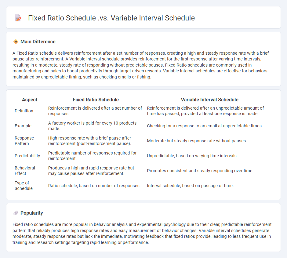 Fixed Ratio Schedule vs Variable Interval Schedule in Psychology - Understanding Key Differences in Reinforcement