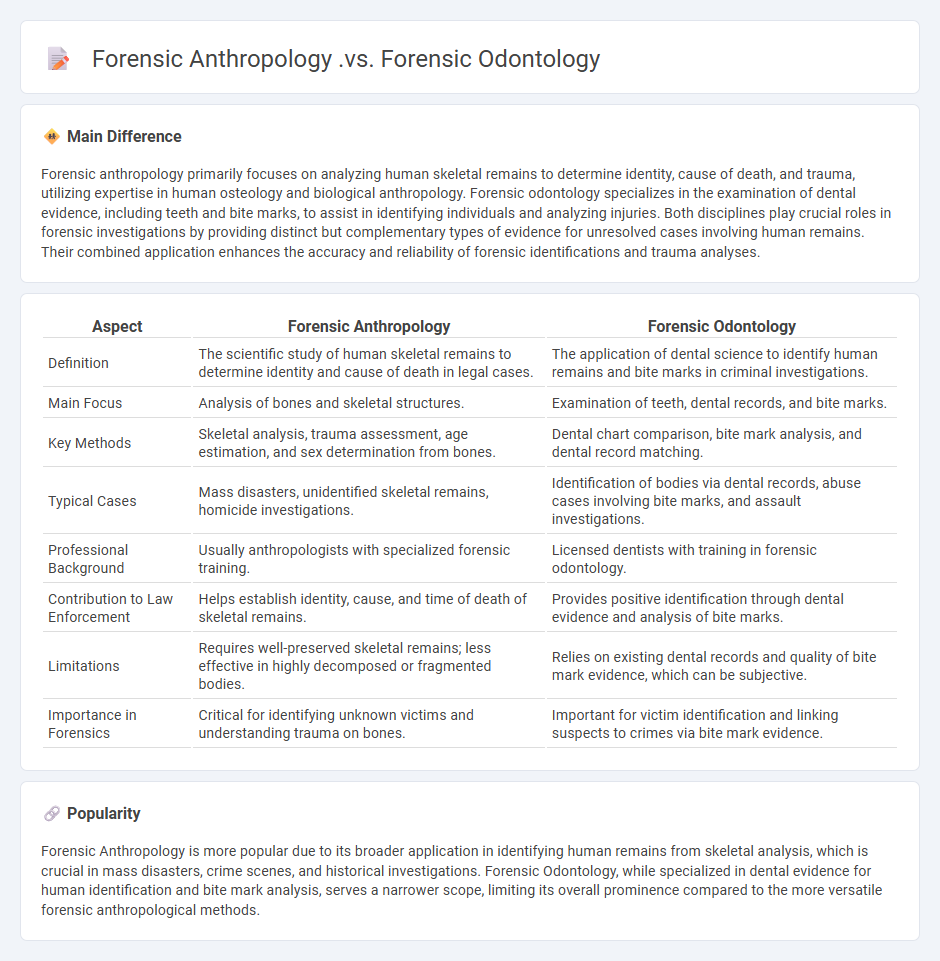 Forensic Anthropology vs Forensic Odontology - Key Differences in Human Identification