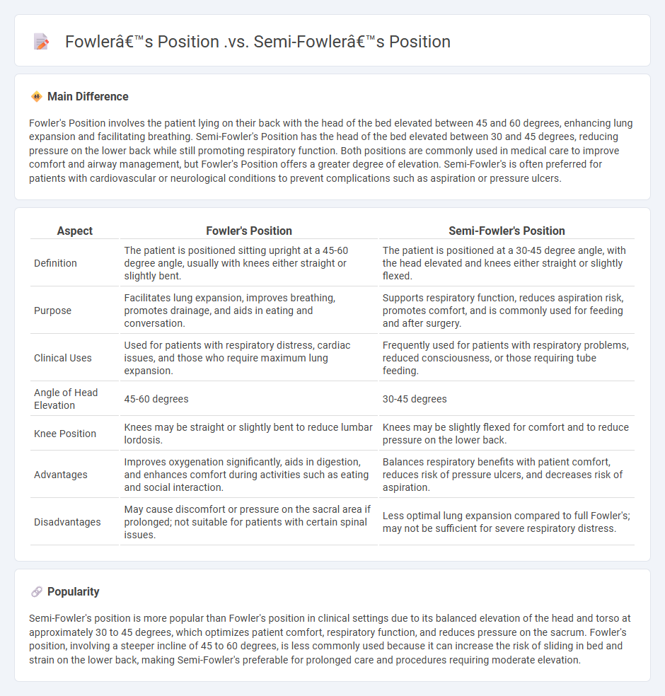 Fowler's Position vs Semi-Fowler's Position in Nursing - Key Differences and Clinical Uses