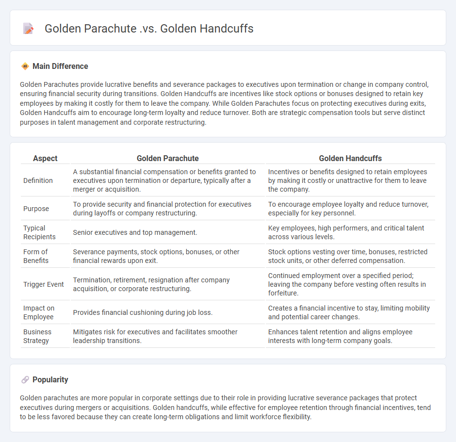 Golden Parachute vs Golden Handcuffs in Business - Key Differences and Their Impact on Retention