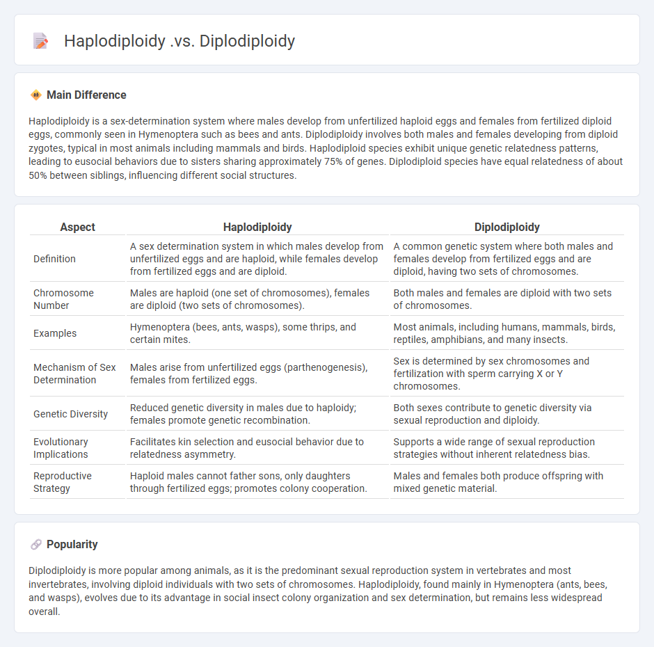 Haplodiploidy vs Diplodiploidy in Biology: Key Differences and Biological Implications