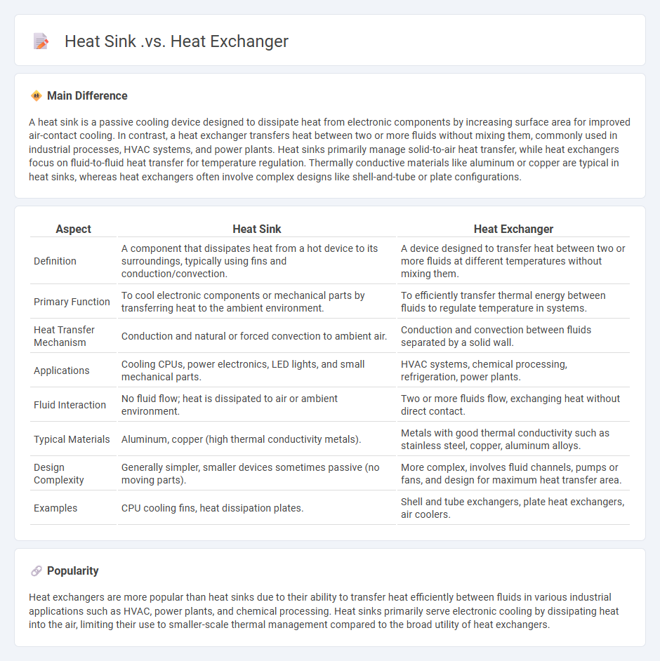 Heat Sink vs Heat Exchanger in Engineering - Key Differences and Applications