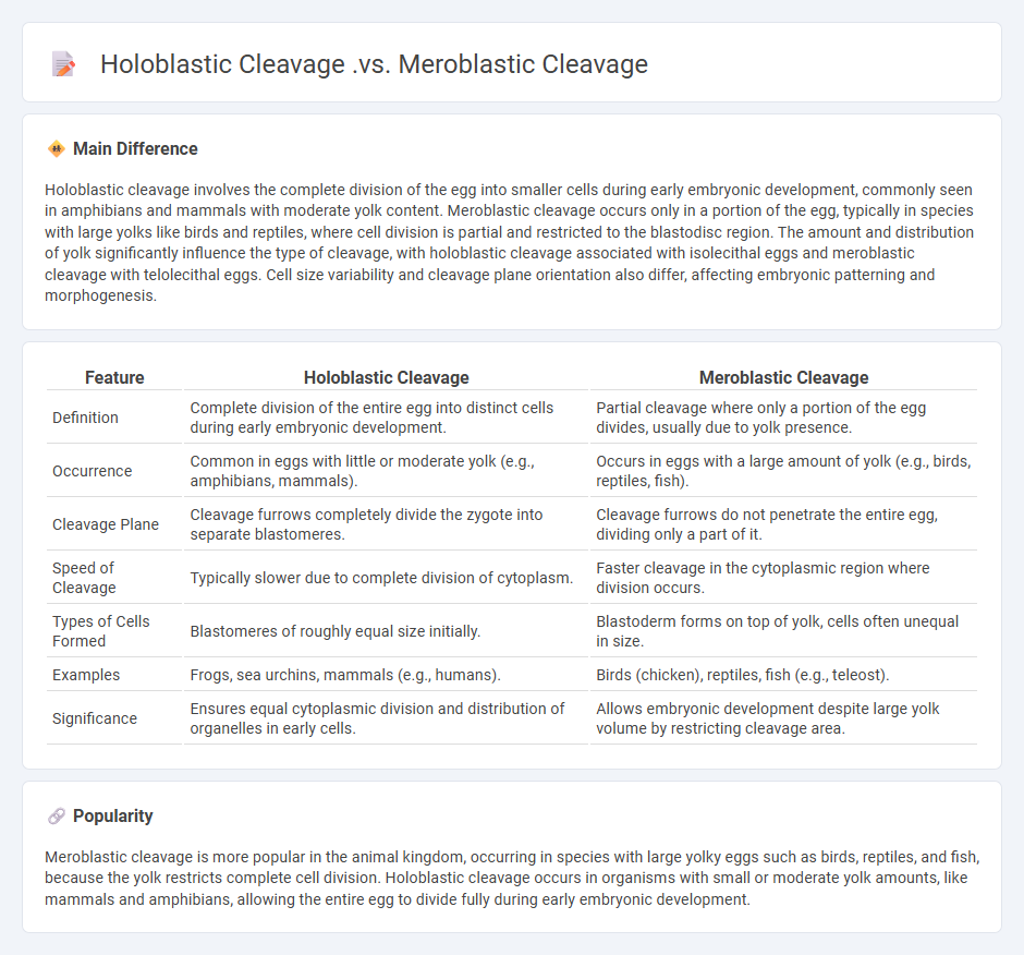 Holoblastic Cleavage vs Meroblastic Cleavage in Biology - Key Differences Explained