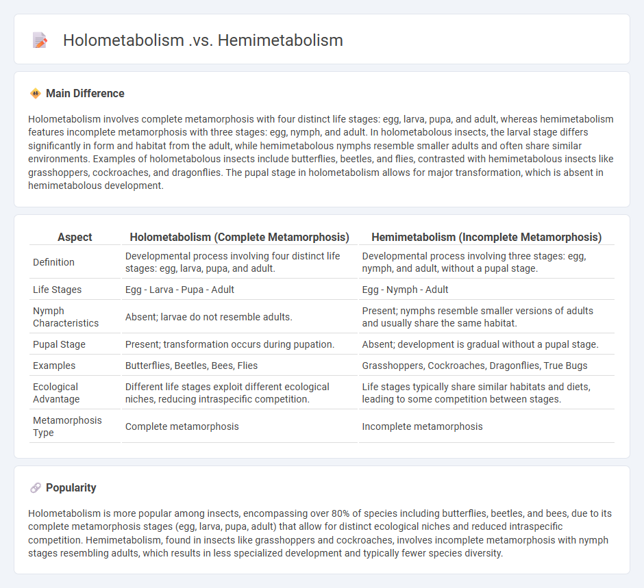 Holometabolism vs Hemimetabolism in Biology - Key Differences in Insect Development