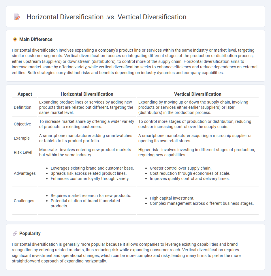Horizontal Diversification vs Vertical Diversification in Marketing - Key Differences and Strategic Implications