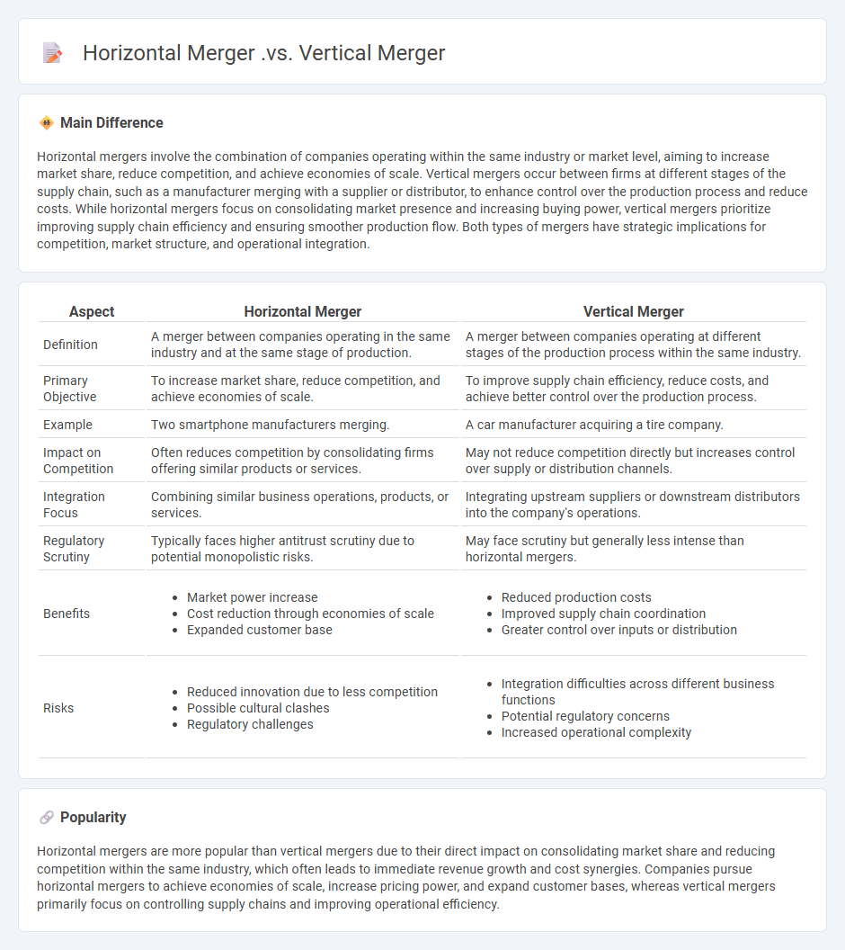 Horizontal Merger vs Vertical Merger in Business - Understanding the Key Differences
