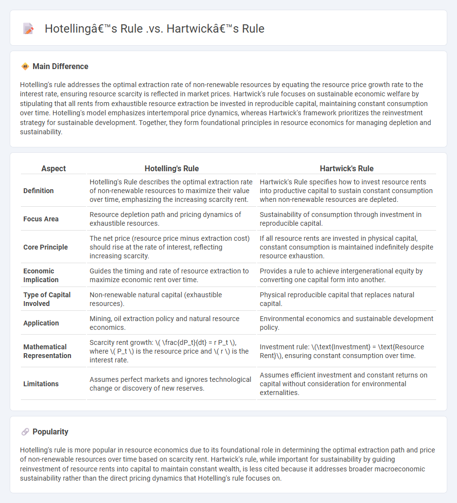Hotelling's Rule vs Hartwick's Rule in Resource Economics - Key Differences Explained