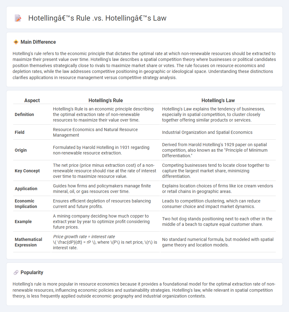 Hotelling's Rule vs Hotelling's Law in Economics - Key Differences Explained
