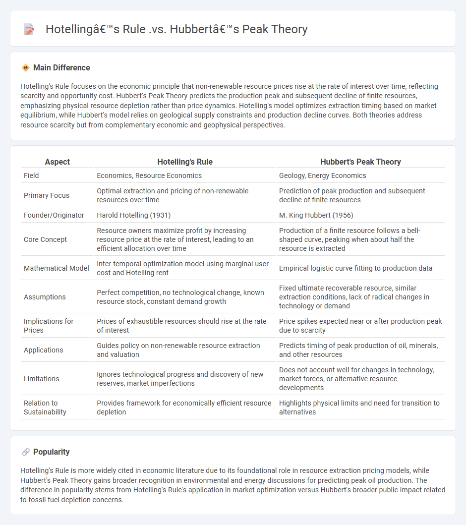 Hotelling's Rule vs Hubbert's Peak Theory in Resource Economics - Key Differences and Implications