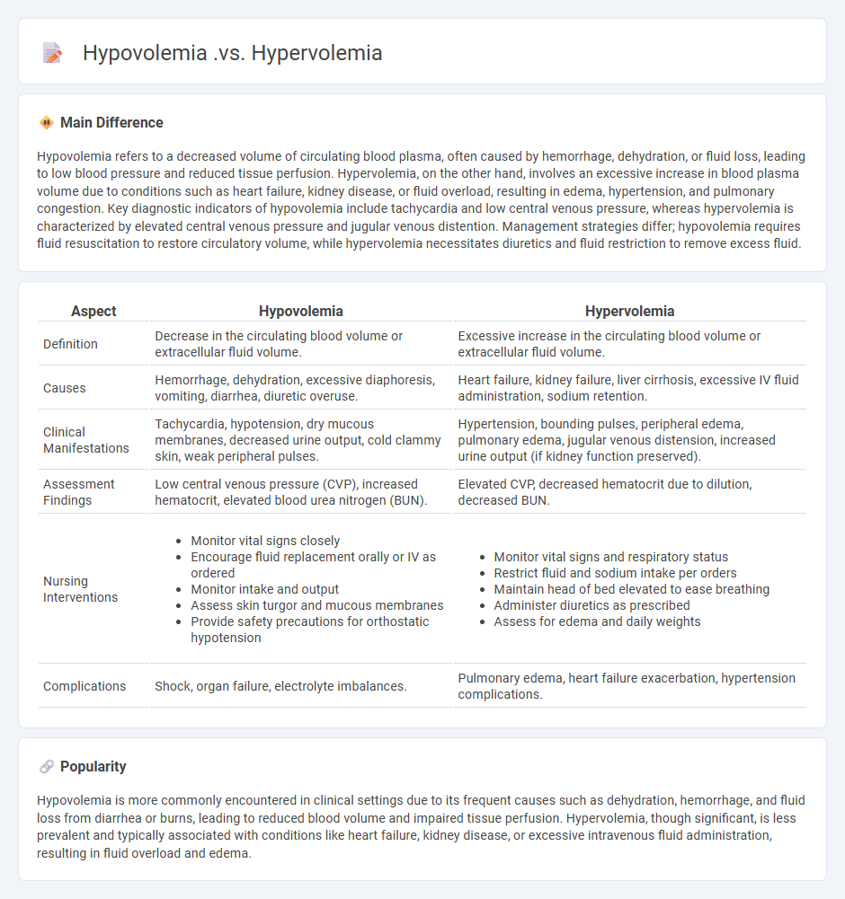 Hypovolemia vs Hypervolemia in Nursing - Key Differences, Signs, and Nursing Interventions