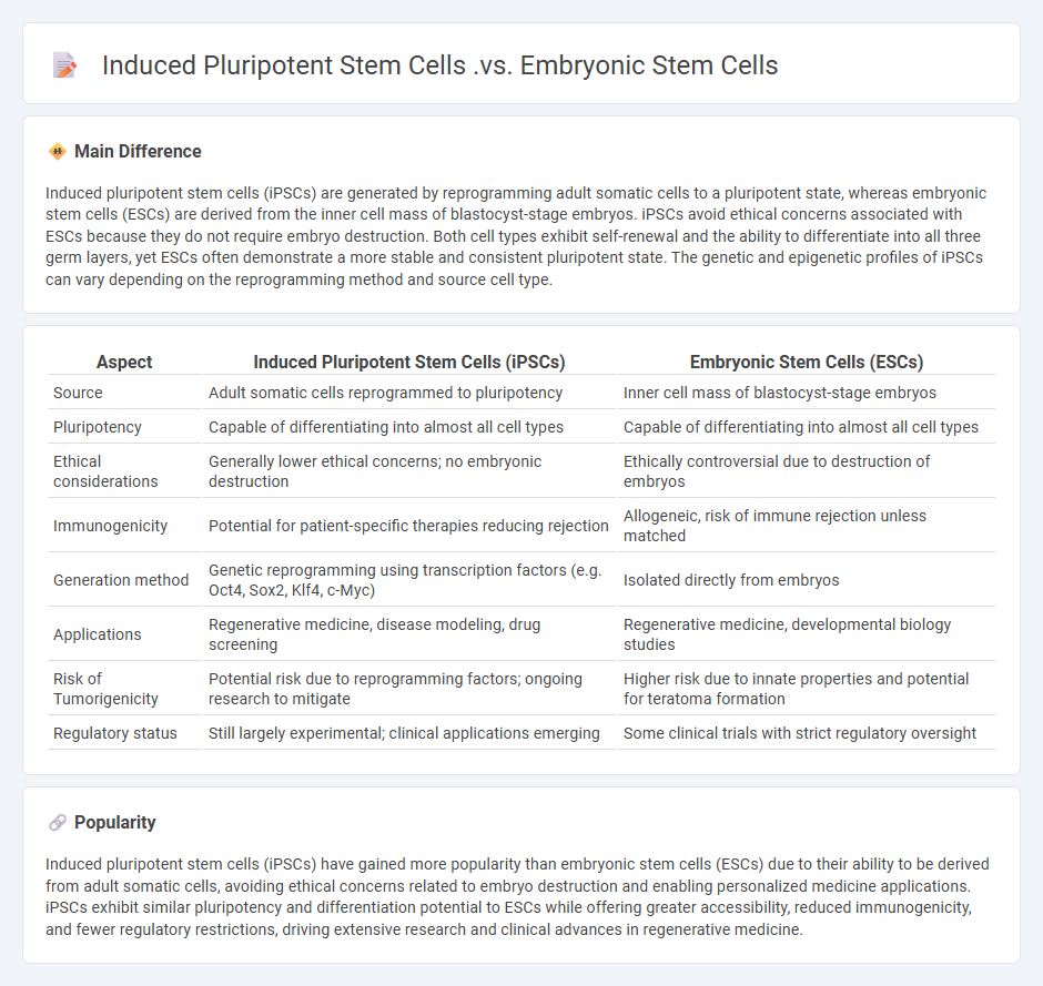 Induced Pluripotent Stem Cells vs Embryonic Stem Cells - Key Biological Differences and Applications