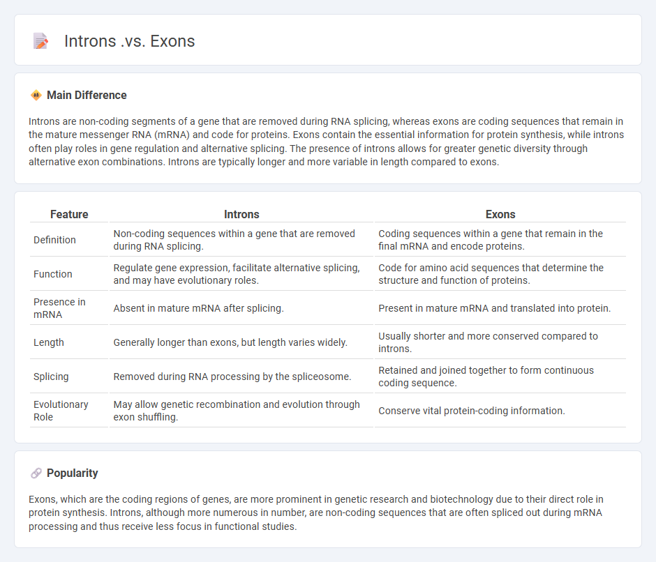 Introns vs Exons in Biology - Understanding the Key Differences and Their Roles in Gene Expression